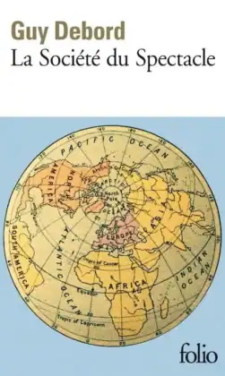 Carte du monde illustrant la société du spectacle selon Guy Debord.