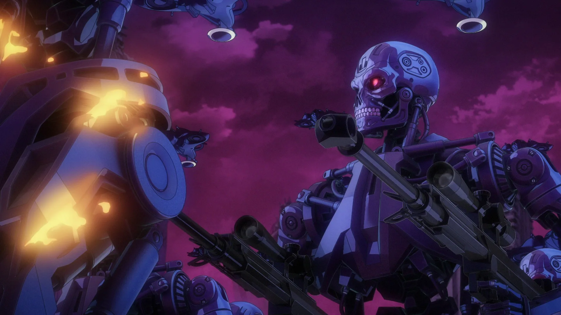 Scène est tirée de la série animée Terminator Zero de Netflix.